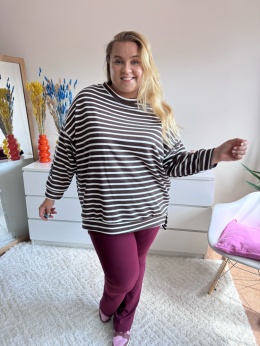 BLUZA KIARA CZEKOLADA PASKI