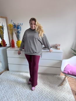LEGGINSY FLARY PRĄŻEK BORDO- dostępne tylko u nas