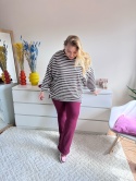 LEGGINSY FLARY PRĄŻEK BORDO- dostępne tylko u nas