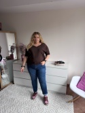 SPODNIE JEANS MOM FIT KRYSZTAŁKI (6 ROZMIARÓW)