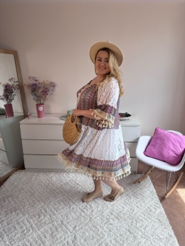 SUKIENKA BIAŁA BOHO