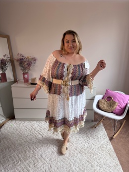 SUKIENKA BIAŁA BOHO