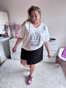 T-SHIRT BIAŁY SEREK sardynki By Szafana+
