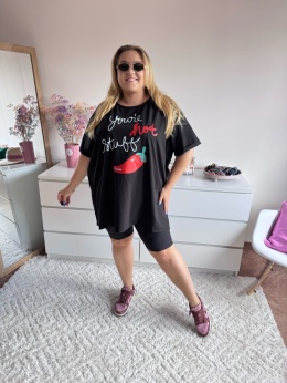 T-SHIRT CZARNY OVERSIZE CHILI By Szafana+