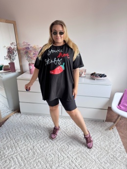 T-SHIRT CZARNY OVERSIZE CHILI By Szafana+