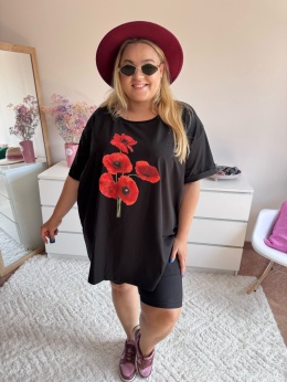 T-SHIRT CZARNY OVERSIZE MAKI By Szafana+
