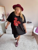 T-SHIRT CZARNY OVERSIZE MAKI By Szafana+