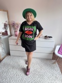 T-SHIRT CZARNY SEREK usta By Szafana+