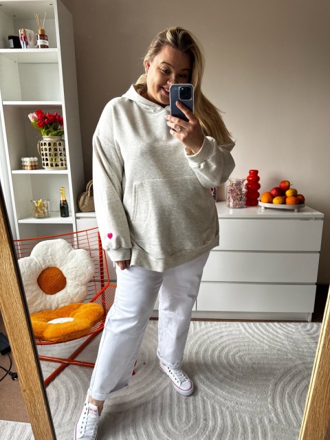 BIAŁE SPODNIE JEANS 40-46