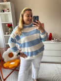 BLUZA KIARA PASKI róż,niebieskie