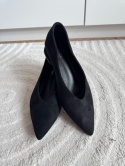 BUTY BALETKI W SZPIC BEŻOWE I CZARNE