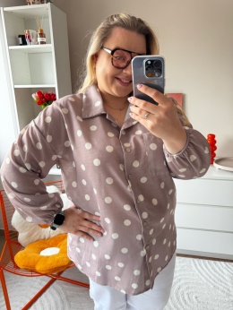 KOSZULA LADY GROSZKI róż,beż