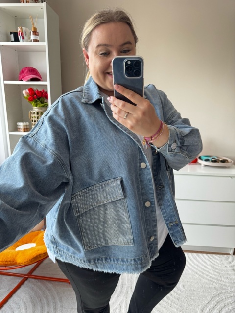KURTKA JEANSOWA BLING
