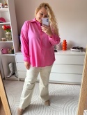 SPODNIE BEŻOWE PLUS SIZE z przeszyciami
