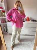 SPODNIE BEŻOWE PLUS SIZE z przeszyciami