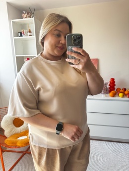 T-shirt Omena beżowy