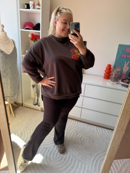 LEGGINSY MODELUJĄCE BRĄZOWE MNIEJSZE