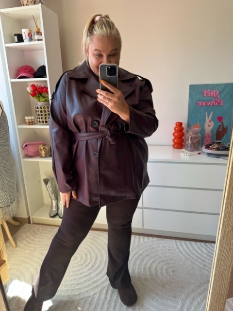 LEGGINSY MODELUJĄCE BRĄZOWE WIĘKSZE