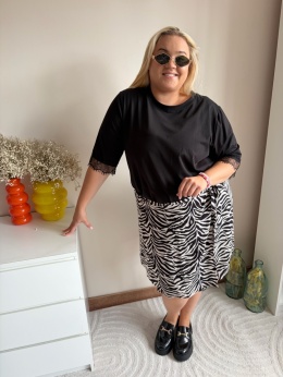 SPÓDNICZKA SZLAFROKOWA - ZEBRA I KWIATY