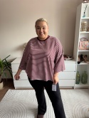 T-SHIRT GRUBSZY W PASKI OVERSIZE